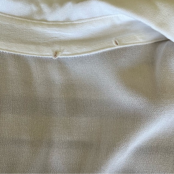 Splendid White and Off Black Striped 100% Rayon Button Down Shirt Size Medium - Picture 5 of 6